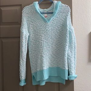 Aqua Popcorn Sweater